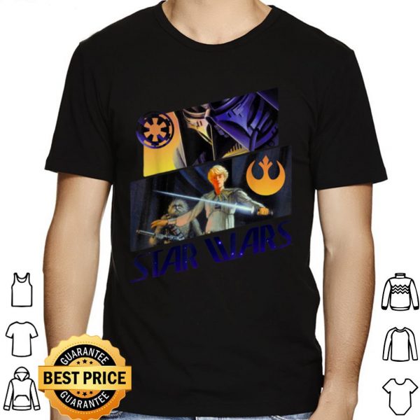 Star Wars Darth Vader Luke Chewie Retro Concept Art shirt 1
