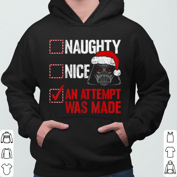 Star Wars Darth Vader Naughty or Nice An Attempy Was Made Checklist shirt 3