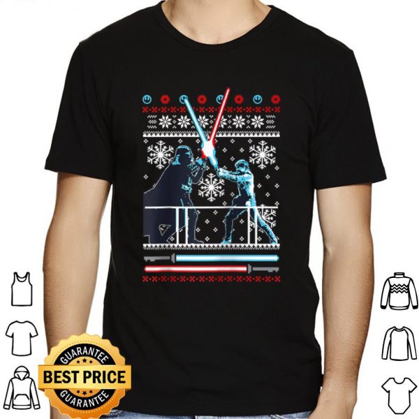 Star Wars Darth Vader Luke Skywalker Duel Holiday Style Raglan shirt 1