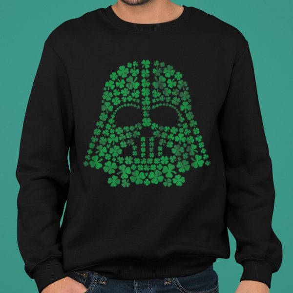 Green Shamrocks St. Patrick's Day Star Wars Darth Vader shirt 2