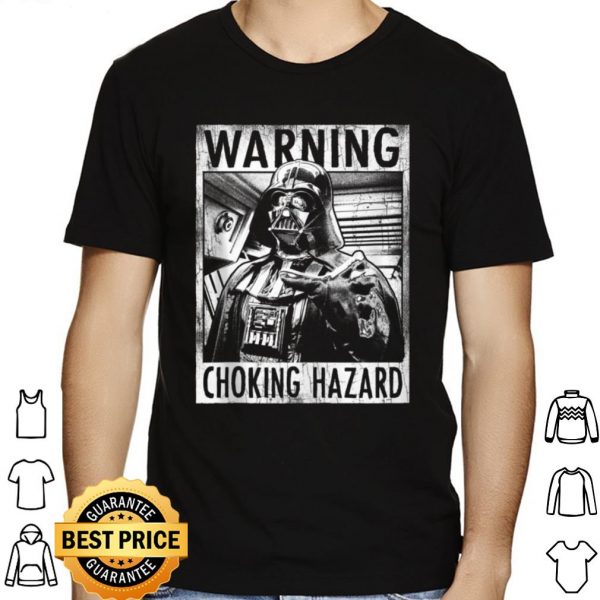 Star Wars Darth Vader Warning Choking Hazard Poster shirt 1