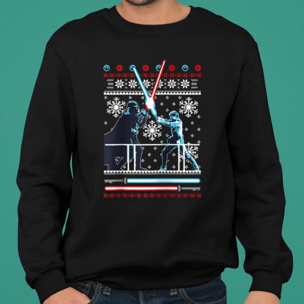 Star Wars Darth Vader Luke Skywalker Duel Holiday Style Raglan shirt 2