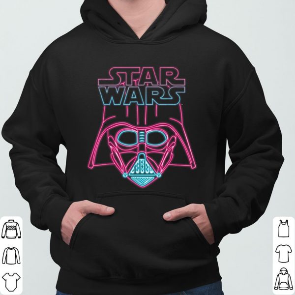Star Wars Darth Vader Neon Light Helmet Logo Graphic shirt 3