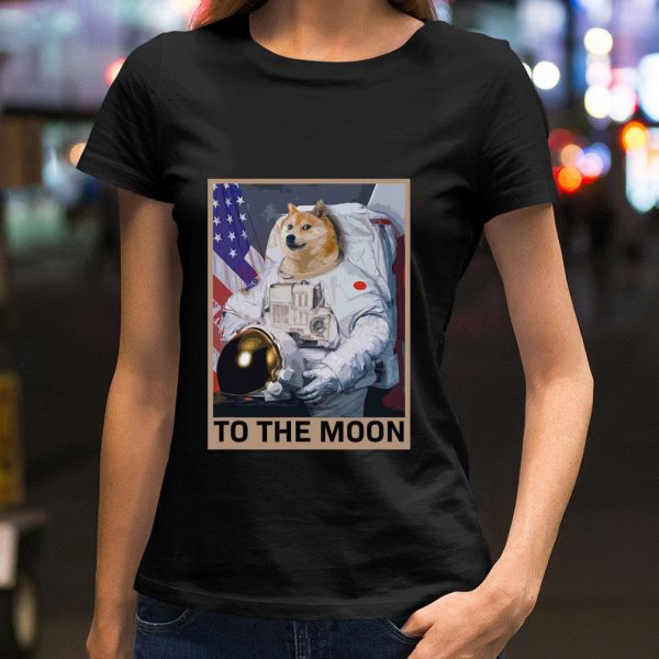 Original Shiba Inu Dogecoin Astronaut To The Moon Blockchain Hodl Crypto shirt 2
