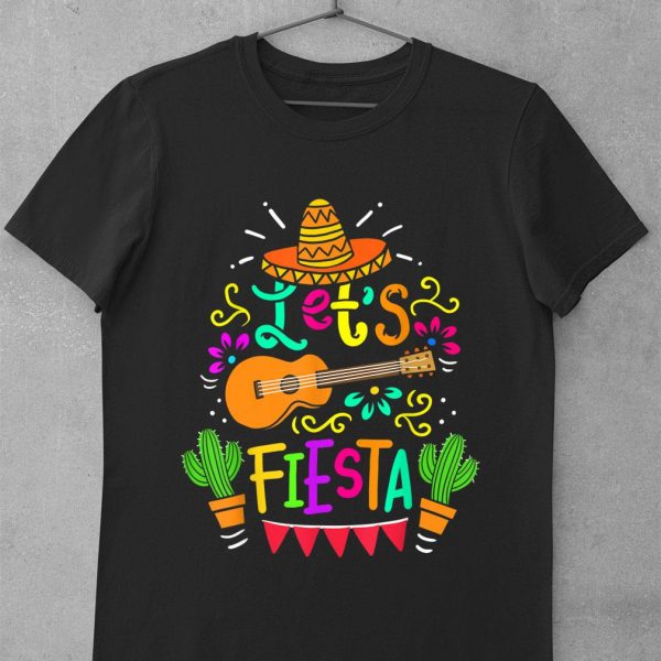 Official Cinco De Mayo Let's Fiesta Guitar Cactus shirt 1