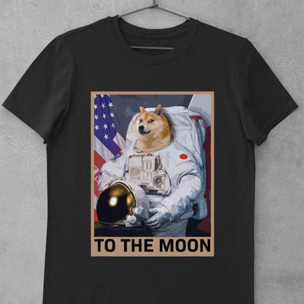 Original Shiba Inu Dogecoin Astronaut To The Moon Blockchain Hodl Crypto shirt 1