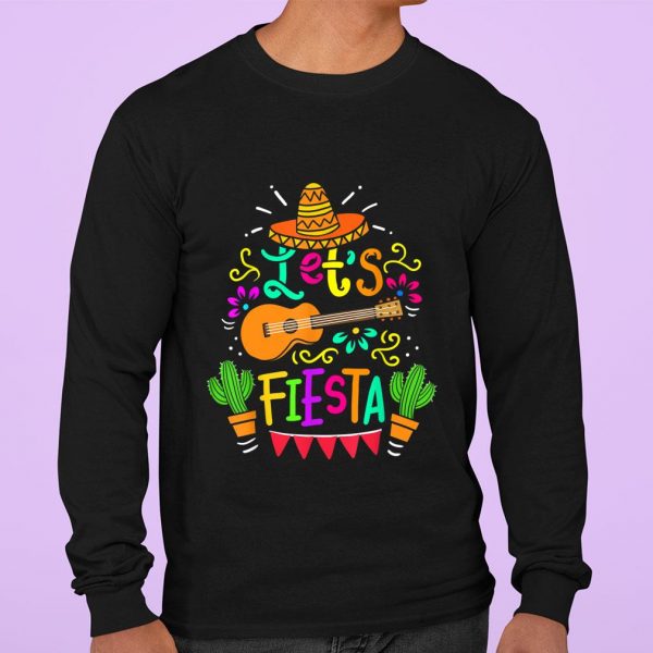 Official Cinco De Mayo Let's Fiesta Guitar Cactus shirt 3