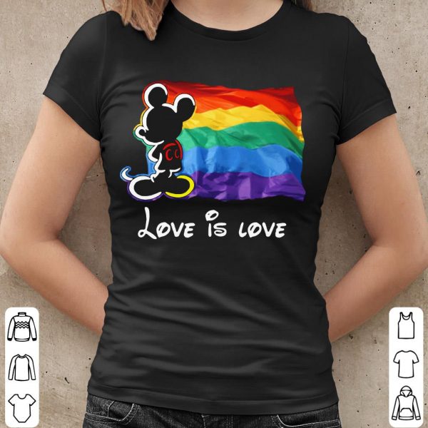Disney Love Is Love Mickey Mouse LGBT Flag Shirt 1