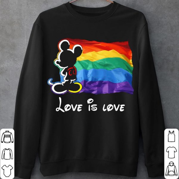 Disney Love Is Love Mickey Mouse LGBT Flag Shirt 2