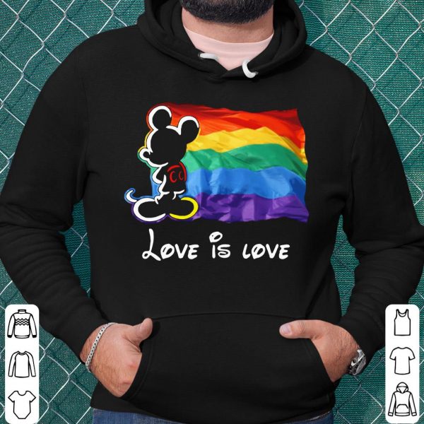 Disney Love Is Love Mickey Mouse LGBT Flag Shirt 3