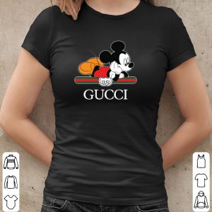 Gucci Mickey Mouse On Logo Shirt, Mickey Mouse Walt Disney, Funny Mickey Mouse 4