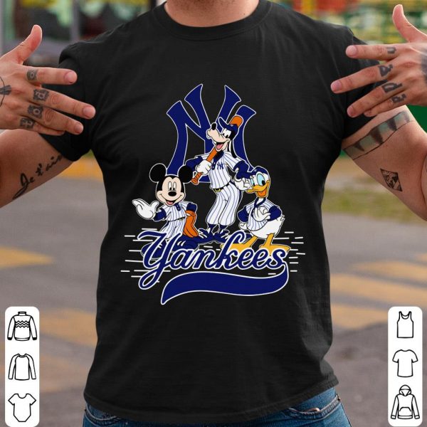 New York Yankees Mickey Mouse Shirt, Walt Disney Goofy Donald Duck Shirt 1