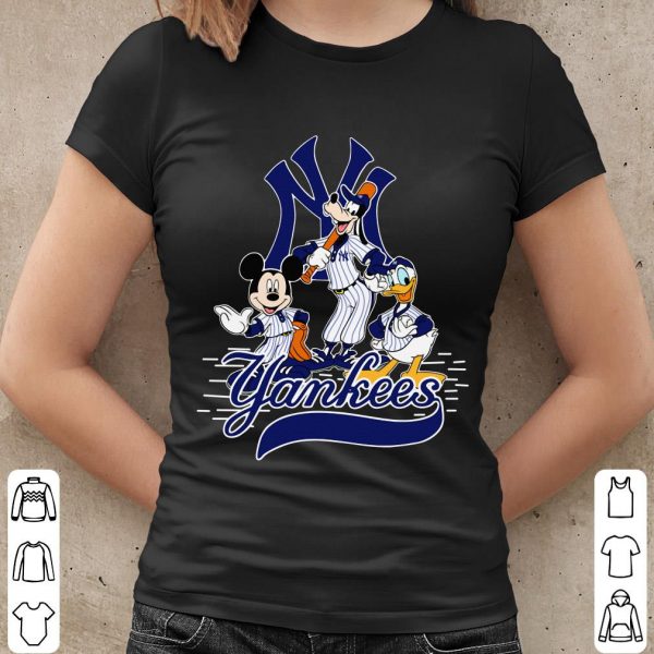 New York Yankees Mickey Mouse Shirt, Walt Disney Goofy Donald Duck Shirt