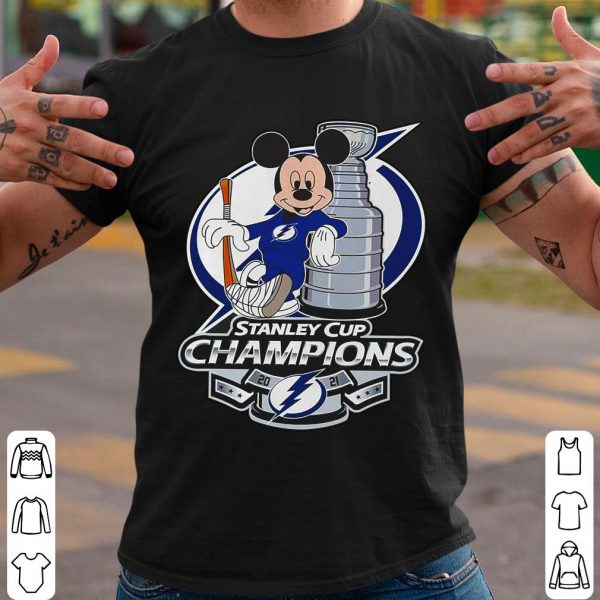 Tampa Bay Lightning Mickey Mouse Stanley Cup Champions 2021 Shirt, Mickey Mouse Shirt, Tampa Bay Lightning  Shirt 1