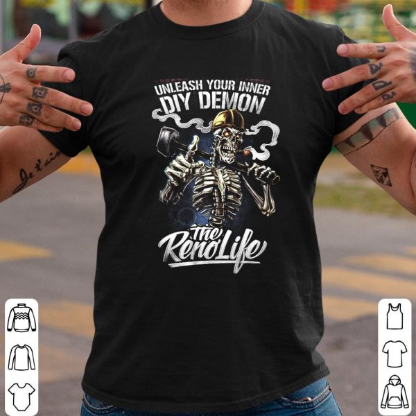DIY Demon The Reno Life Shirt, Skeleton Smoking Halloween Shirt, DIY Demon Unleash Your Inner Shirt
