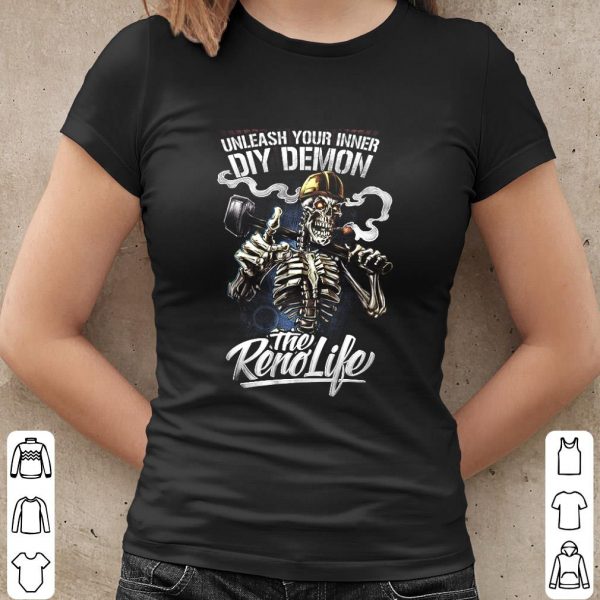 DIY Demon The Reno Life Shirt, Skeleton Smoking Halloween Shirt, DIY Demon Unleash Your Inner Shirt 1