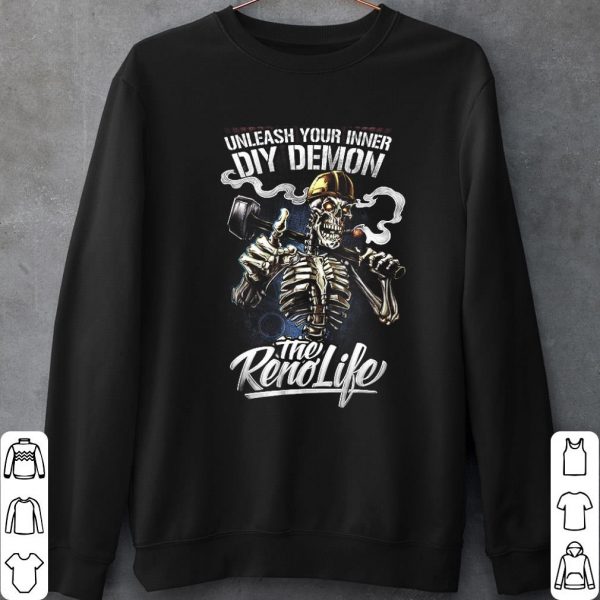 DIY Demon The Reno Life Shirt, Skeleton Smoking Halloween Shirt, DIY Demon Unleash Your Inner Shirt 2