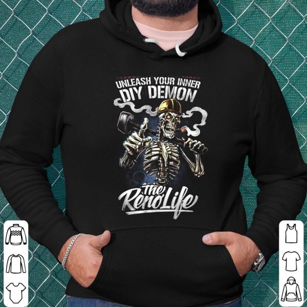 DIY Demon The Reno Life Shirt, Skeleton Smoking Halloween Shirt, DIY Demon Unleash Your Inner Shirt 3