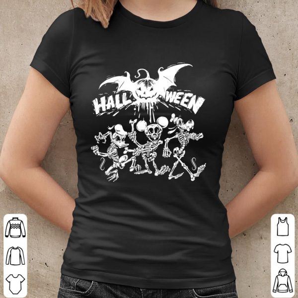 Disney Mickey Mouse Skeleton Halloween Shirt, Halloween Skeleton Mickey Mouse Donald Duck Goofy Shirt 1