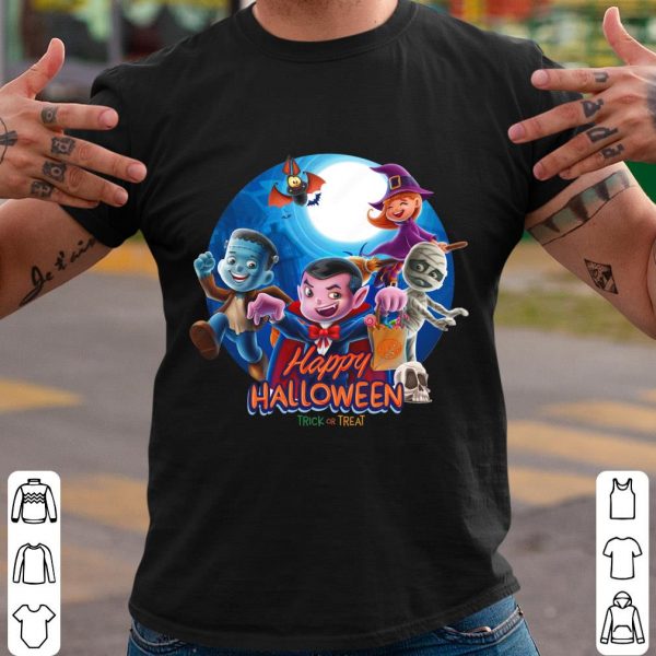 Happy Halloween Trick Or Treat Hotel Transylvania 2 Shirt, Chibi Dracula and Friends Shirt