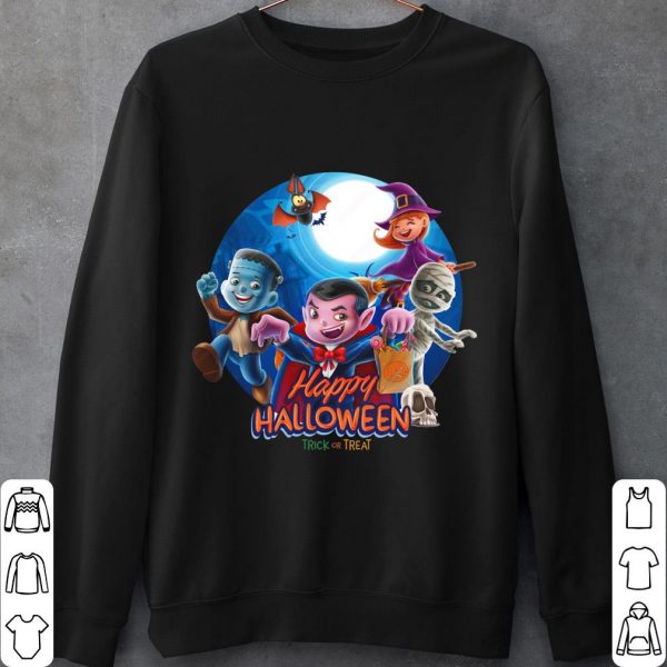 Happy Halloween Trick Or Treat Hotel Transylvania 2 Shirt, Chibi Dracula and Friends Shirt 2