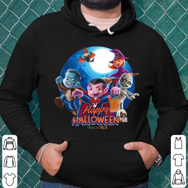 Happy Halloween Trick Or Treat Hotel Transylvania 2 Shirt, Chibi Dracula and Friends Shirt 3