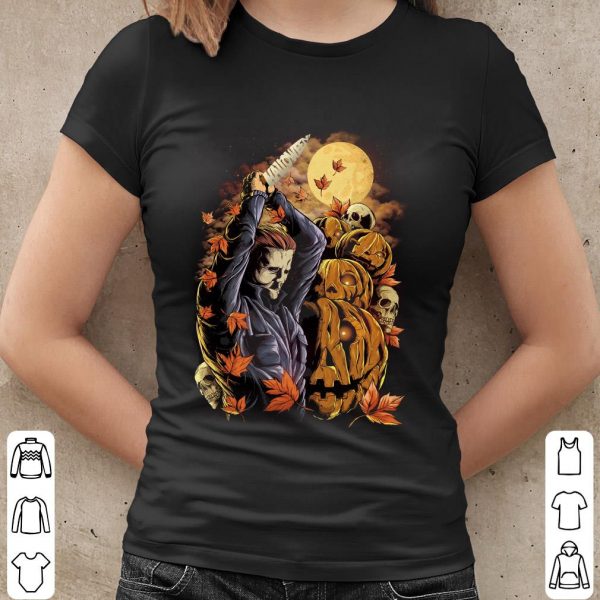 Michael Myers Knife Halloween Shirt, Michael Myers Skull Pumpkins Halloween Shirt, Michael Myers Shirt 1