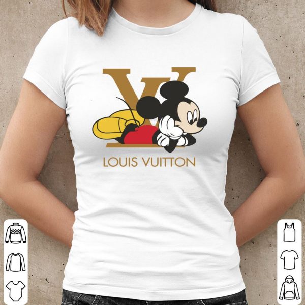 Mickey Mouse Louis Vuitton Shirt, Fashion LV Mickey Mouse Disney Shirt