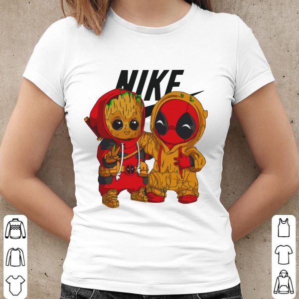Nike Deadpool and Baby Groot  Shirt, Nike Deadpool Shirt, Nike Baby Groot  Shirt 1