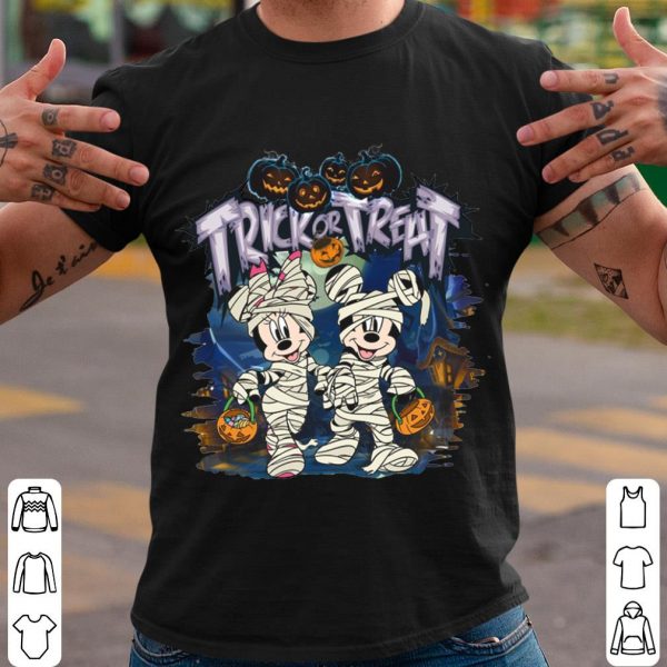 Walt Disney Halloween Shirt, Mickey Minnie Mummy Shirt, Mickey And Minnie Halloween Trick or Treat Shirt 1