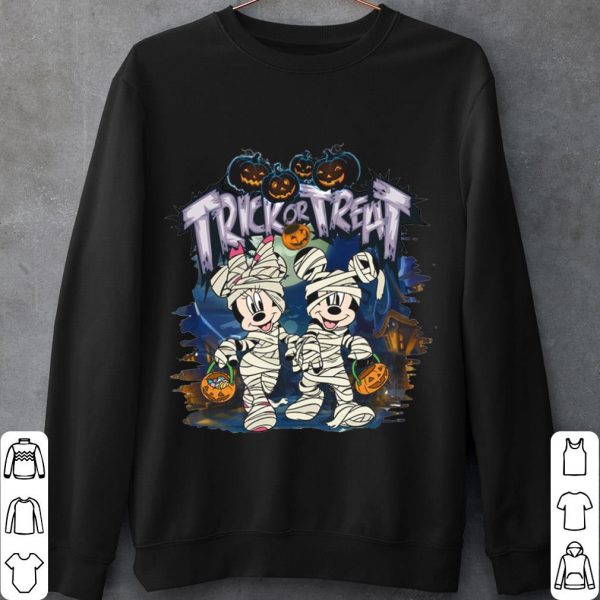 Walt Disney Halloween Shirt, Mickey Minnie Mummy Shirt, Mickey And Minnie Halloween Trick or Treat Shirt 2
