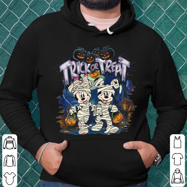 Walt Disney Halloween Shirt, Mickey Minnie Mummy Shirt, Mickey And Minnie Halloween Trick or Treat Shirt 3
