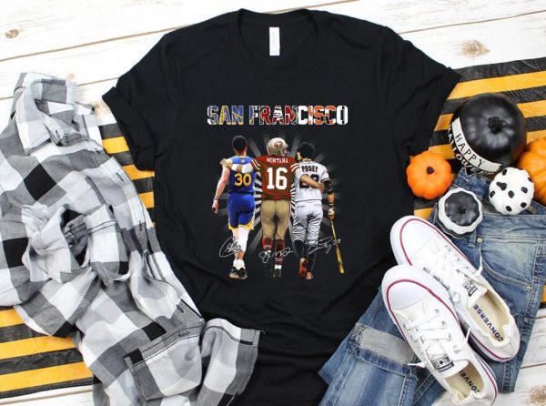Awesome San Francisco Team Sport Shirt, Stephen Curry Buster Posey Joe Montana Shirt 1