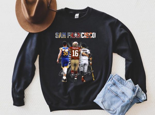 Awesome San Francisco Team Sport Shirt, Stephen Curry Buster Posey Joe Montana Shirt