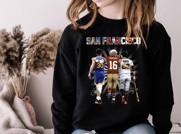 Awesome San Francisco Team Sport Shirt, Stephen Curry Buster Posey Joe Montana Shirt 3
