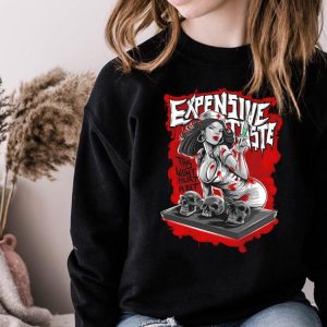 Awesome The Nurse And Skull Shirt, Nurse Expensive Taste This Wont Hurt A Bit Shirt