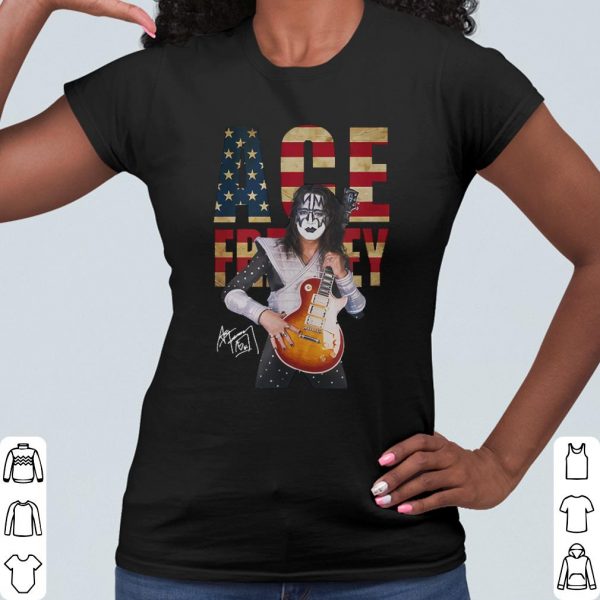 Hot Ace Frehley Kiss Band American Flag Shirt 1