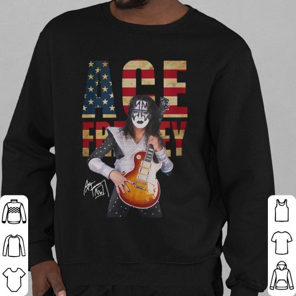 Hot Ace Frehley Kiss Band American Flag Shirt 3