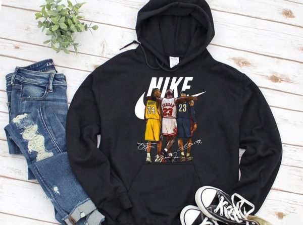 Limited Nike Kobe Bryant Michael Jordan And LeBron James Signature Shirt 3