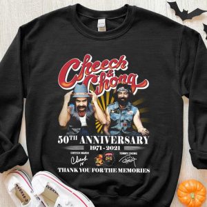 Original Cheech Chong 50Th Anniversary 1971 2021 Thank You For The Memories Shirt, Cheech Marin And Tommy Chong Shirt 5