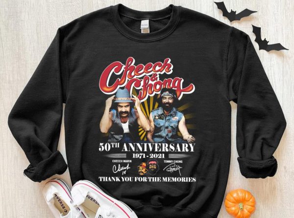 Original Cheech Chong 50Th Anniversary 1971 2021 Thank You For The Memories Shirt, Cheech Marin And Tommy Chong Shirt 3