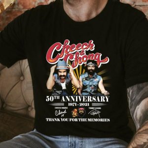 Original Cheech Chong 50Th Anniversary 1971 2021 Thank You For The Memories Shirt, Cheech Marin And Tommy Chong Shirt