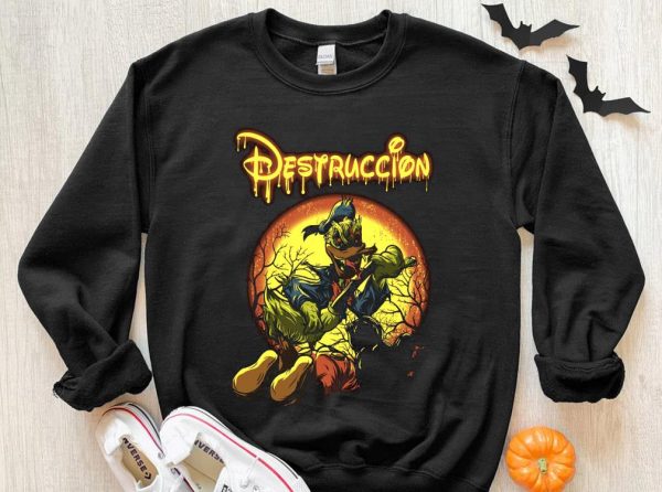 Original Destruccion Donald Duck Mickey Mouse Shirt, Disney Destruccion Halloween Shirt, Donald Horror Shirt 3