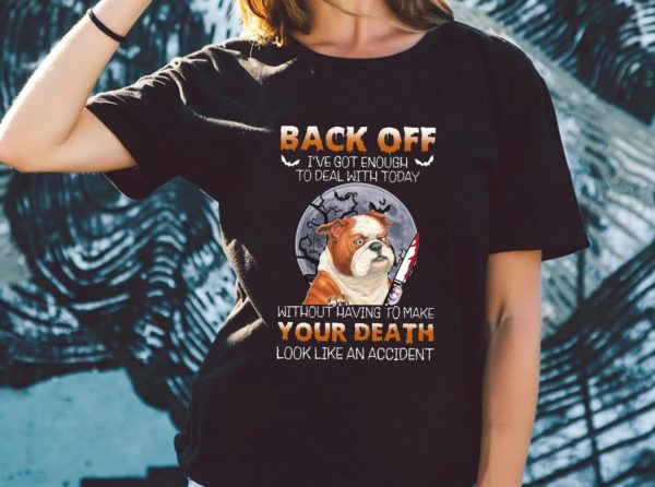 Original Dog Pug Michael myers Halloween Shirt, Dog Pug Back Off I've Got Enough Shirt 2
