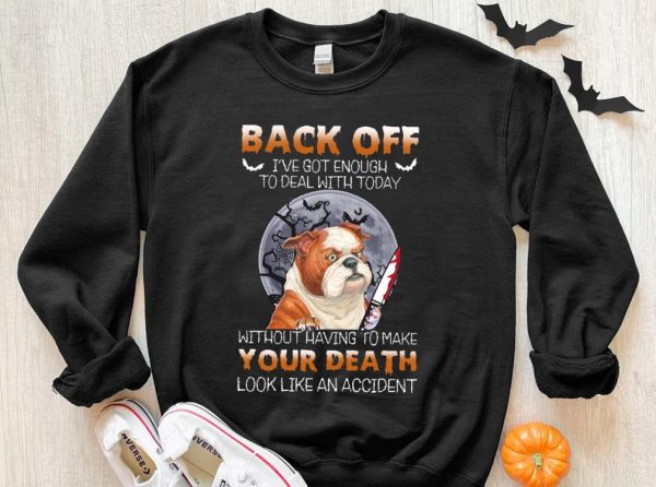 Original Dog Pug Michael myers Halloween Shirt, Dog Pug Back Off I've Got Enough Shirt 3