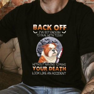 Original Dog Pug Michael myers Halloween Shirt, Dog Pug Back Off I've Got Enough Shirt