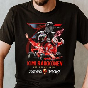 Premium Kimi Raikkonen World Championship 2007 Shirt, Kimi Raikkonen 20 Years 2001 2021 Formula One Shirt