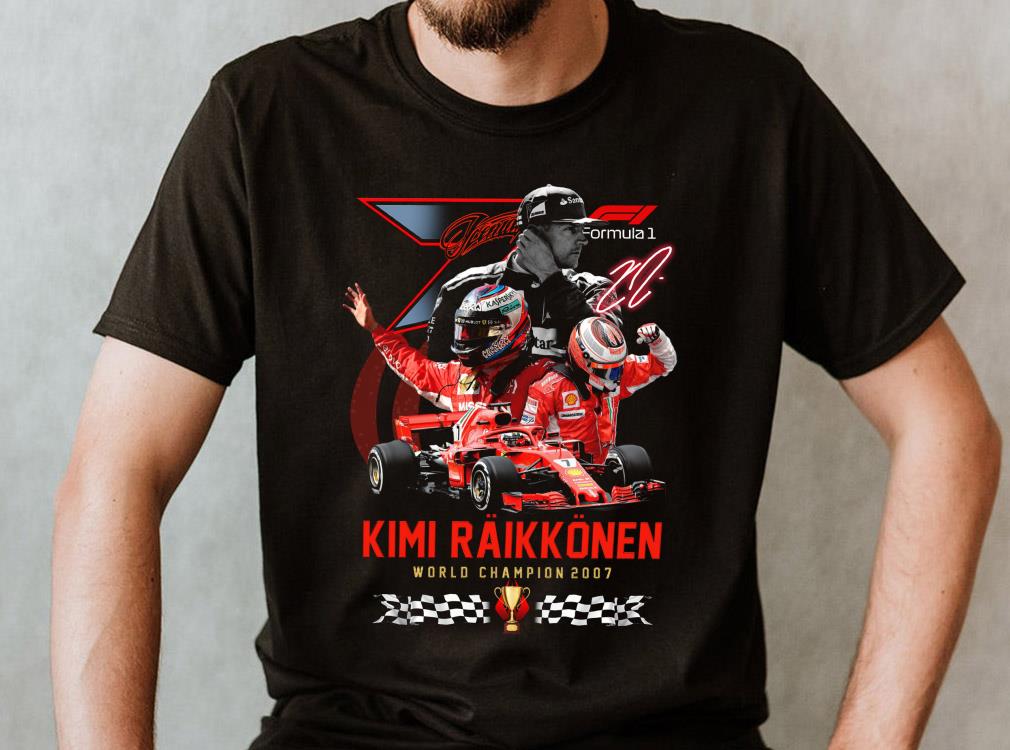 Premium Kimi Raikkonen World Championship 2007 Shirt, Kimi Raikkonen 20 Years 2001 2021 Formula One Shirt 10 Premium Kimi Raikkonen World Championship 2007 Shirt, Kimi Raikkonen 20 Years 2001 2021 Formula One Shirt