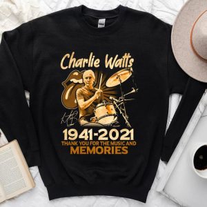 Vintage Charlie Watts 1941 2021 Thank You For The Memories Shirt, Charlie Watts The Rolling Stones Shirt 2 Vintage Charlie Watts 1941 2021 Thank You For The Memories Shirt, Charlie Watts The Rolling Stones Shirt