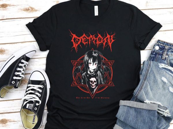 Vintage Demon Nadegata This Is The End of The Beginning Shirt, Anime Girl Demon Satanic Shirt 1